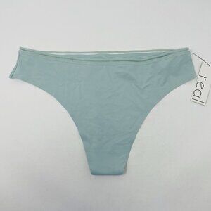 Real Underwear Womens Size XL Fusion Thong Panty Bud Green Stretch 172